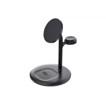 Green Cell MSST-GC-3IN1-B cargador para dispositivos móviles auriculares, auricular, smartphone, smartwatch negro carga inalámbrica coche