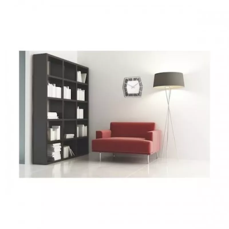 Reloj de pared NeXtime 8128zw Hexagon, 43x43 cm, blanco