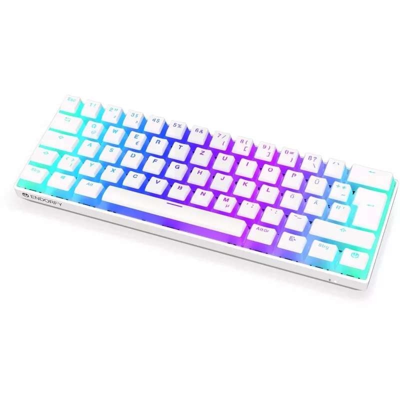 Thock Compact Wireless Pudding Onyx White, teclado gaming blanco, DE-Layout, Kailh Box Red