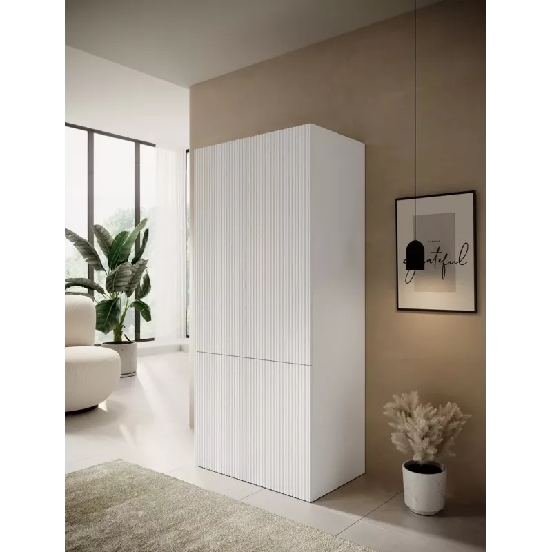 Armario cama meble PAFOS 2D 90x55,5x198,5 cm blanco mate con 2 baldas