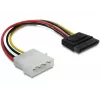 Cable de alimentación SATA HDD DeLOCK B40160100 4-Pin conector macho recto 0,12 m