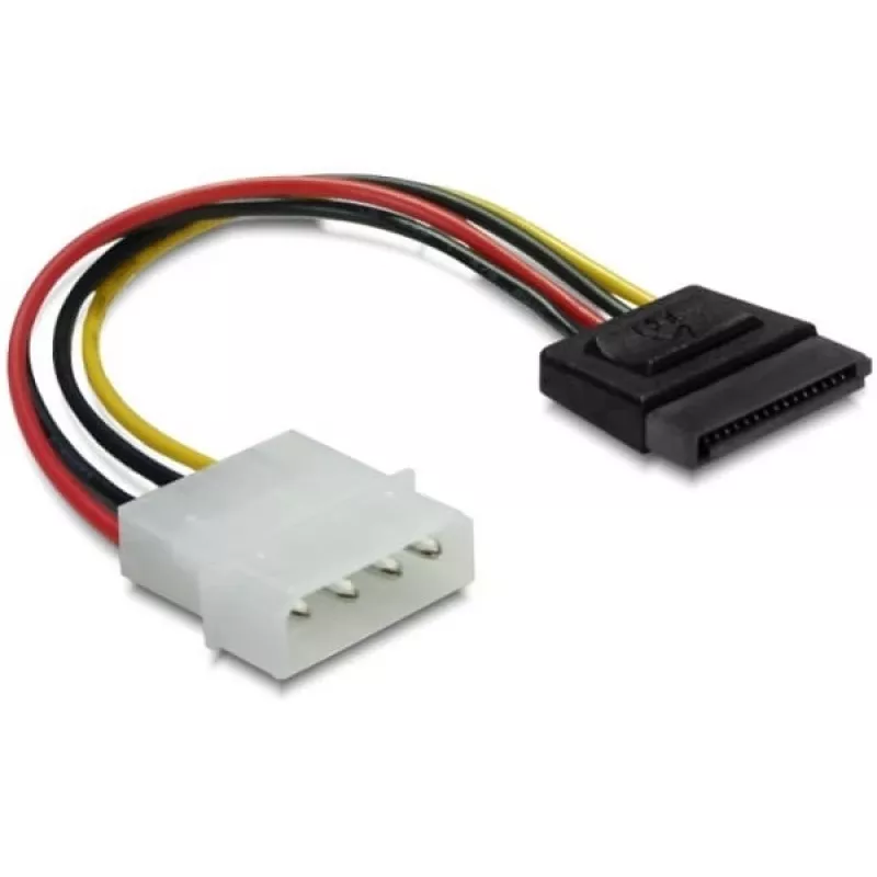 Cable de alimentación SATA HDD DeLOCK B40160100 4-Pin conector macho recto 0,12 m