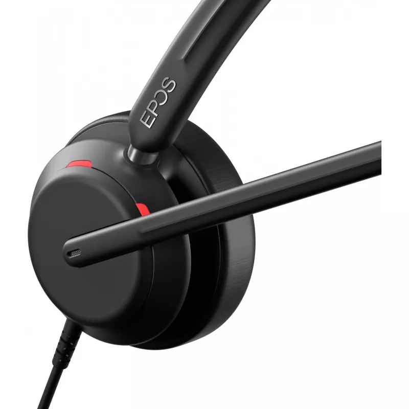 Epos IMPACT 730, auricular mono, con cable, 3 micrófonos digitales, tecnología Super-Wideband
