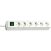 Brennenstuhl 1159520400 Regleta de enchufes 6 tomas 45° blanca con interruptor 3 m cable H05VV-F3G1,5 POS-Reiter (1159520400)
