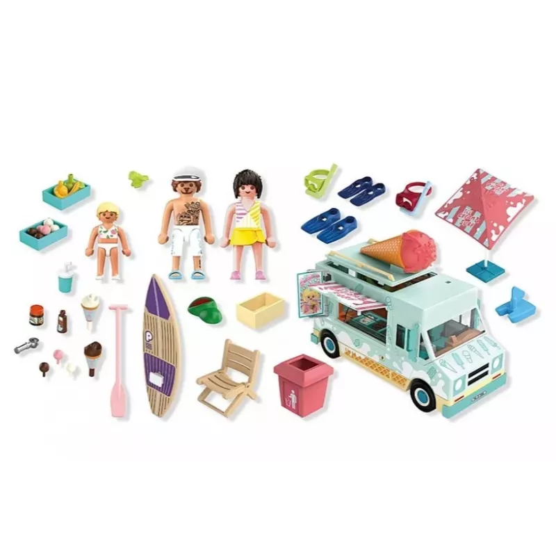 PLAYMOBIL set de juego Eiswagen & Surfshop 71904 con figuras