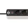Alargador de corriente Brennenstuhl 1153240126 1,5 m 4 salidas AC para interior negro blanco