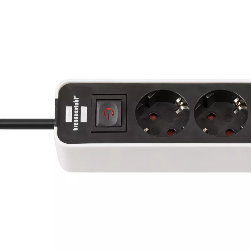 Alargador de corriente Brennenstuhl 1153240126 1,5 m 4 salidas AC para interior negro blanco