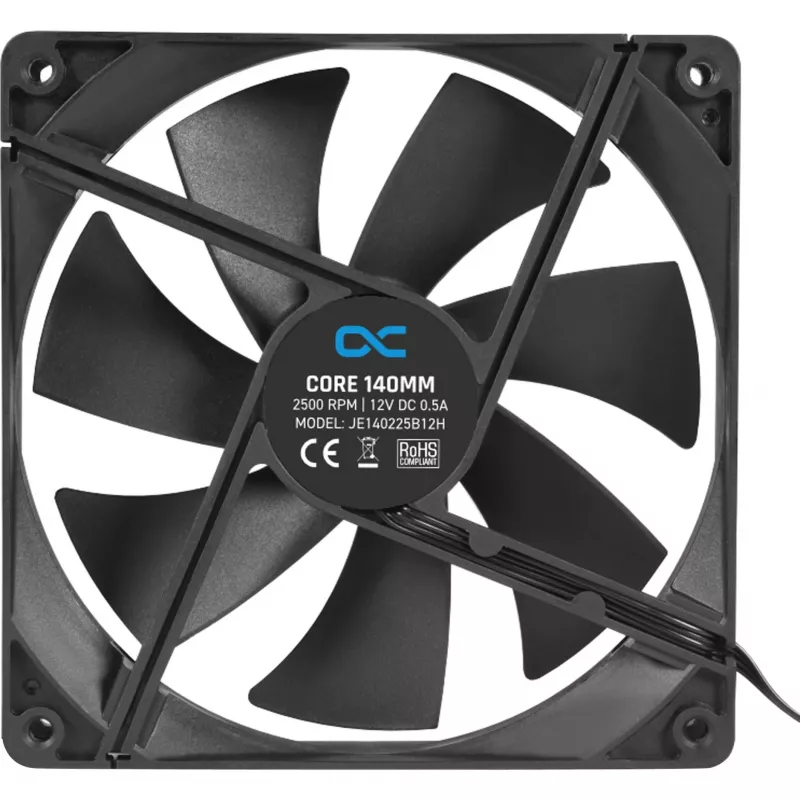 Ventilador de carcasa Alphacool Core 140 mm PWM 2500 rpm Negro