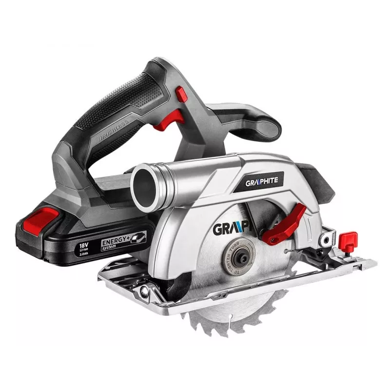 Sierra circular Graphite 58G023, 16,5 cm, gris, rojo, plata, 4200 rpm