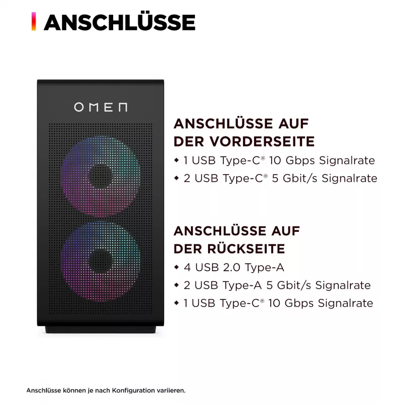 HP OMEN 35L GT16-0065ng AMD Ryzen™ 7 8700F PC gaming