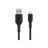 Cable trenzado USB-Lightning 1 m negro
