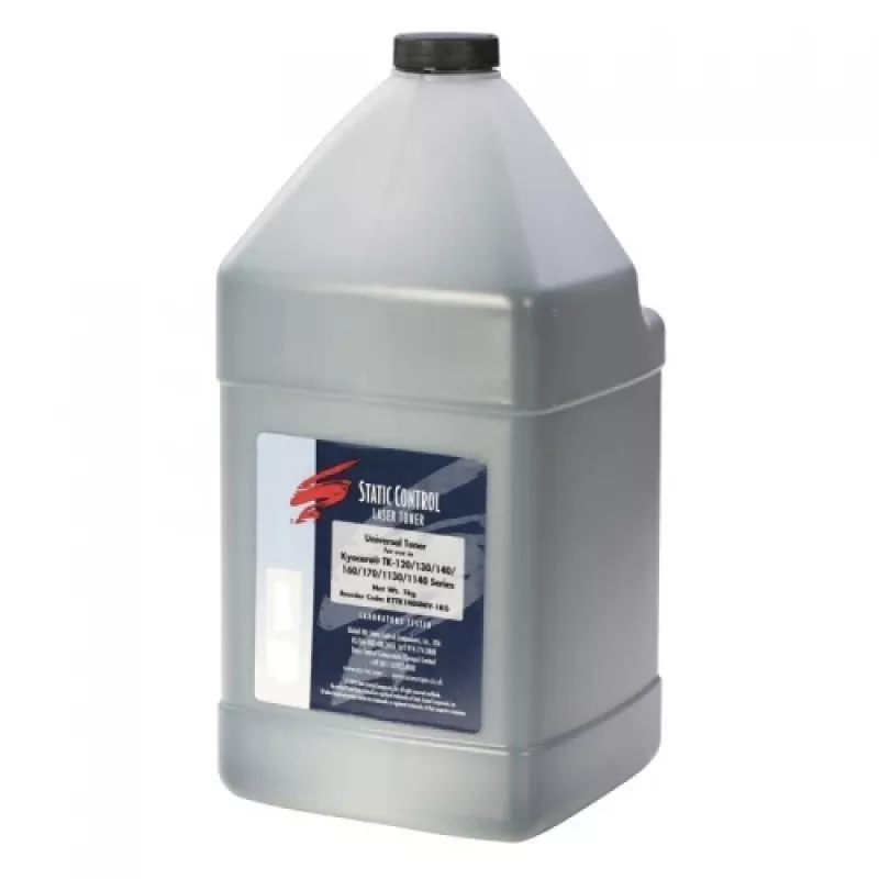 Tóner en polvo Static Control para cartuchos Kyocera TK-18/TK-130/TK-140/TK-160, 1 kg, negro