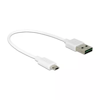 Cable USB DeLOCK 84805 USB 2.0 0,2 m USB A Micro-USB B blanco