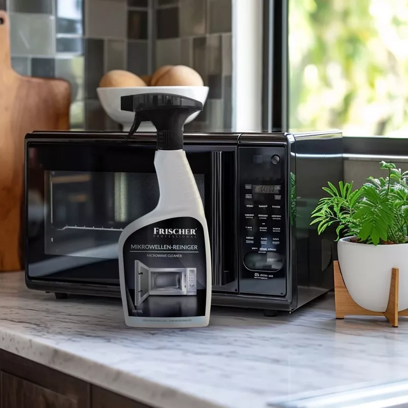 Líquido limpiador para microondas FRISCHER FR00001_500 0,5 L – para grasa y restos de comida en el interior