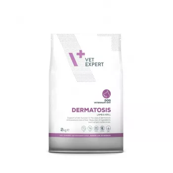 Pienso para perros VETEXPERT Veterinary Diet Dermatosis Lamb & Krill, 2 kg, perros adultos, proteína 24%, grasa 17%