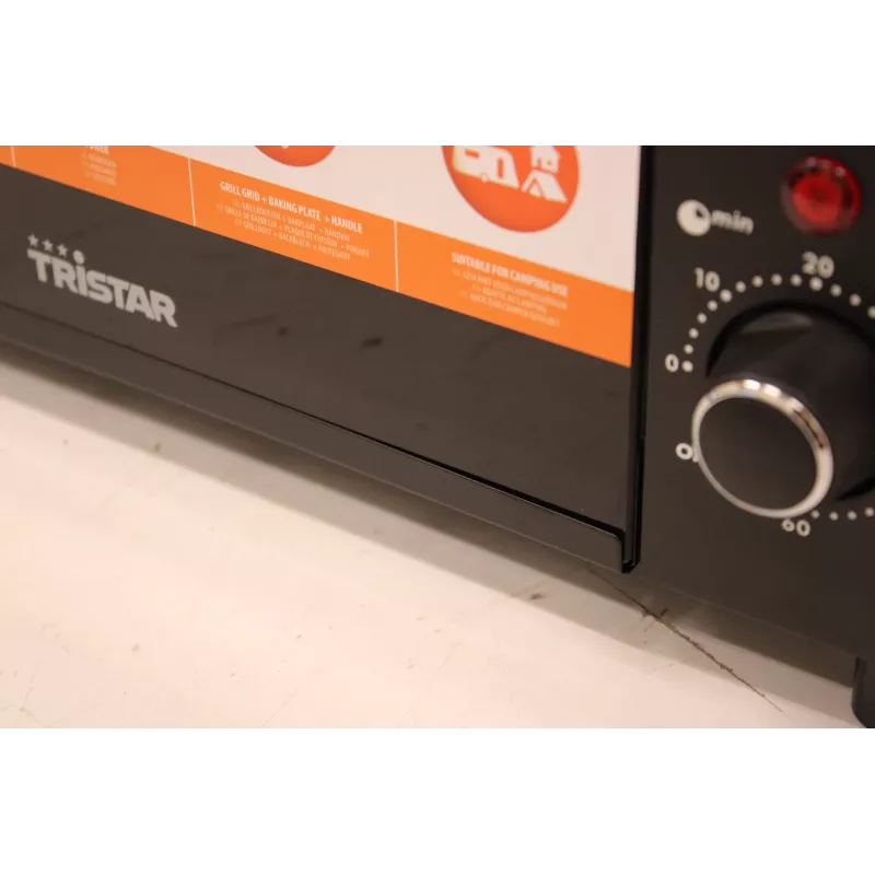 LIQUIDACIÓN. Tristar OV-3615 Mini horno, Negro | Tristar | Mini horno | OV-3615 | 10 L | 800 W | Negro | EMBALAJE DAÑADO, HUECO IRREGULAR ENTRE EL CRISTAL Y LA JUNTA DE LA PUERTA