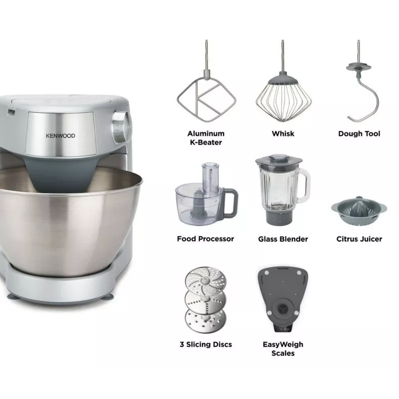Kenwood Prospero+ Robot de cocina 1000 W 4,3 L Plata, báscula integrada de acero inoxidable