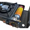 Extralink | Cocina de gas portátil | 2 fuegos en maletín + adaptador