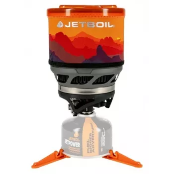 Hornillo de barbacoa portátil Jetboil MiniMo – hornillo de camping compacto y ligero con quemador Fluxring integrado y control de cocción a fuego lento