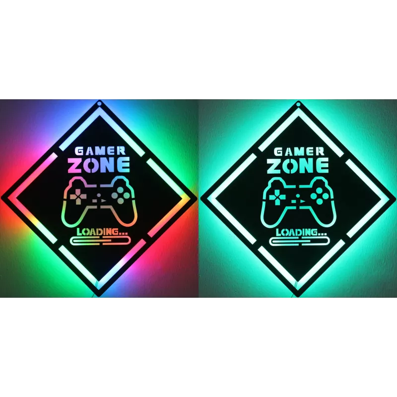 Letrero LED neón MANTA MASNL132RGB Style Neon Lights GAMER ZONE, decoración de pared con iluminación RGB