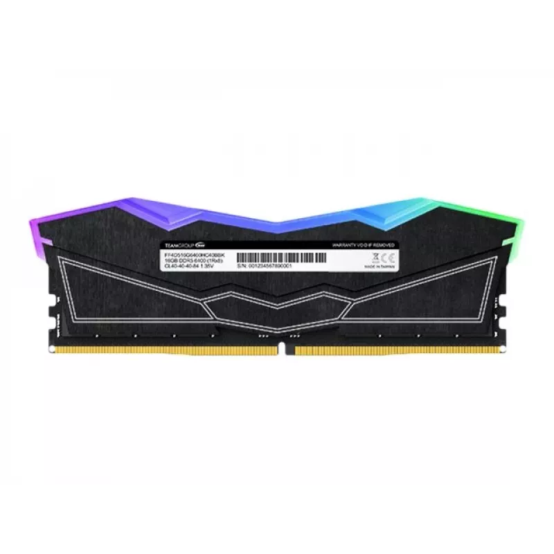 DIMM 32 GB DDR5-6400 (2x 16 GB) kit dual, memoria negra, FF3D532G6400HC40BDC01, Delta RGB, INTEL XMP