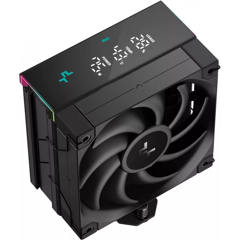 Disipador de aire DeepCool AK400 Digital PRO — ventilador 120 mm, PWM, 1850 rpm, FDB, compatible con LGA 1700/1200/115x/AM4/AM5, negro
