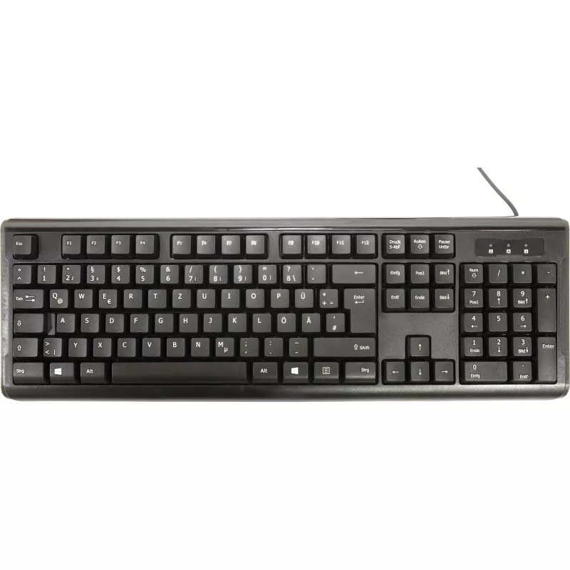 Inter-Tech AC KB-102DE teclado de sobremesa USB negro 1000dpi 105 teclas con cable (88884138)