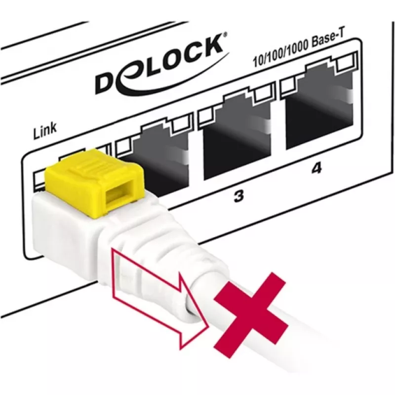 Cable de red DeLOCK 85330 RJ-45 Cat6a 0,5 m blanco