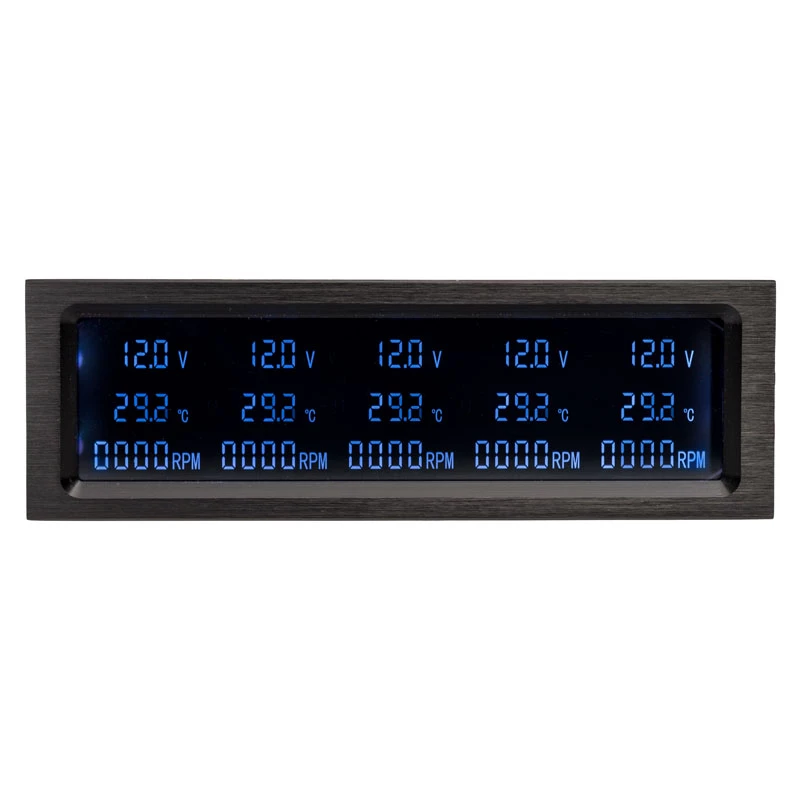 Controlador de ventiladores Lamptron CP530 — control automático de ventiladores con RGB, negro