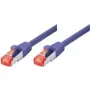 Tecline exertis Connect - cable de red - RJ-45 (M) a RJ-45 (M) - 5 m - cable SSTP - CAT 6 - libre de halógenos - morado (71505V)