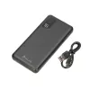 Batería portátil Extralink EPB-098B 10000 mAh, LiPo, 2× USB-A + 1× USB-C, negra