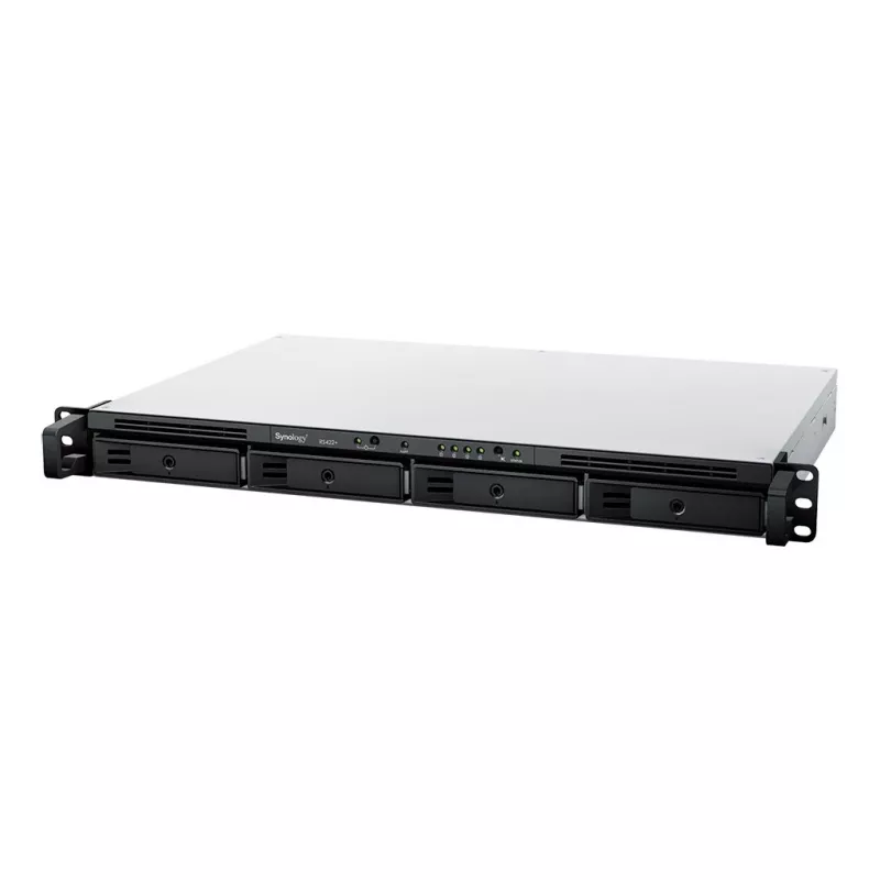 Synology RackStation RS422+ Servidor NAS/almacenamiento en rack (1U) Ryzen Embedded R1600 2 GB DDR4 DSM Negro