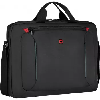 Bolso para portátil Wenger BQ 16 Slimcase Toploader Negro — compatible con portátiles de 16