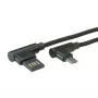 ROLINE Cable USB 2.0, en ángulo, Type-A reversible - Micro B, ST/ST, negro, 0,8 m (11.02.8720)