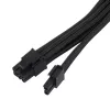 SilverStone PP07E - Cable de extensión de alimentación - PCIe Power de 8 pines (6+2) (M) a PCIe Power de 8 pines (H) - 30 cm - Negro (SST-PP07E-