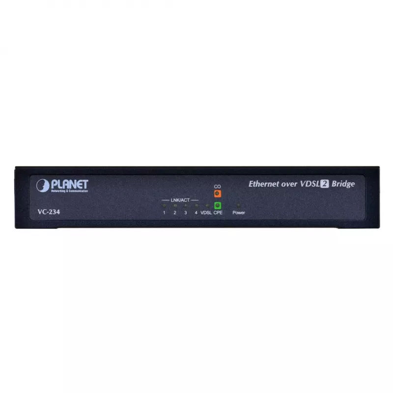 Planet VC-234 puente Ethernet a VDSL2 de 4 puertos, 100/100 Mbps