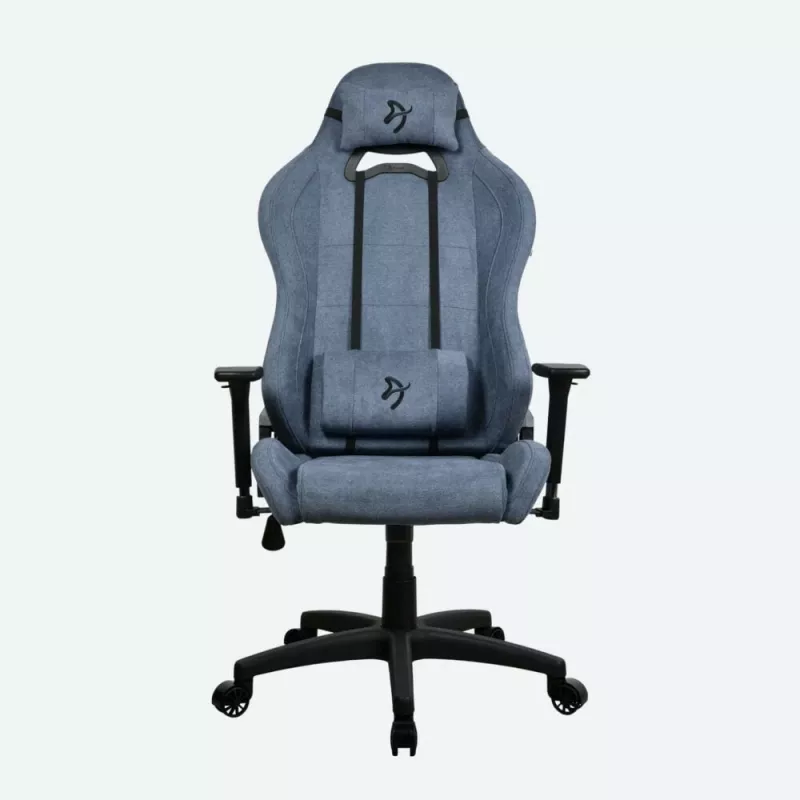 Silla gaming Arozzi Torretta SoftFabric Blue — diseño ergonómico, altura y reposabrazos ajustables