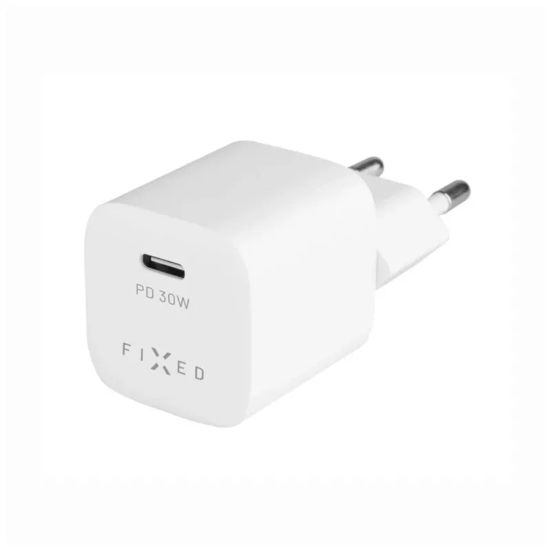 Cargador de viaje portátil USB-C FIXED FIXC30M-C-WH 30W diseño compacto