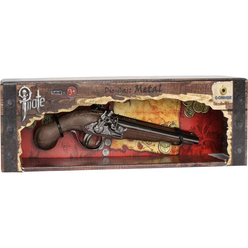 Pistola pirata de metal de juguete Pulio modelo 15541/0 con diseño realista