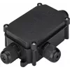 Wentronic Goobay Caja de protección IP-66 para conector de terminal PG9, negra – para conectar 3 cables de forma segura (56660)