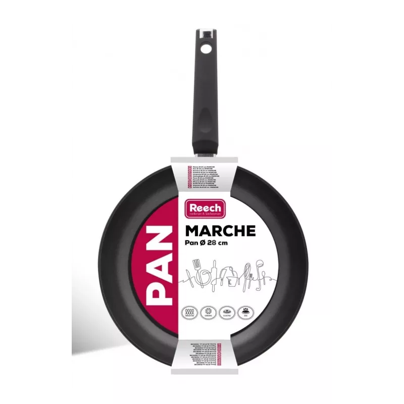 Sartén de aluminio antiadherente LP1003 MARCHE 28 cm negra