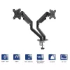 Akyga AK-MB-06 Soporte de sobremesa para dos monitores con muelles de gas, 15-32