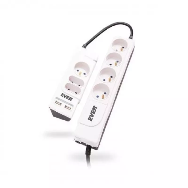 OFFICE PLUS 7 tomas 250 V blanco (T/LZ06-OFP018/0000) - Ever