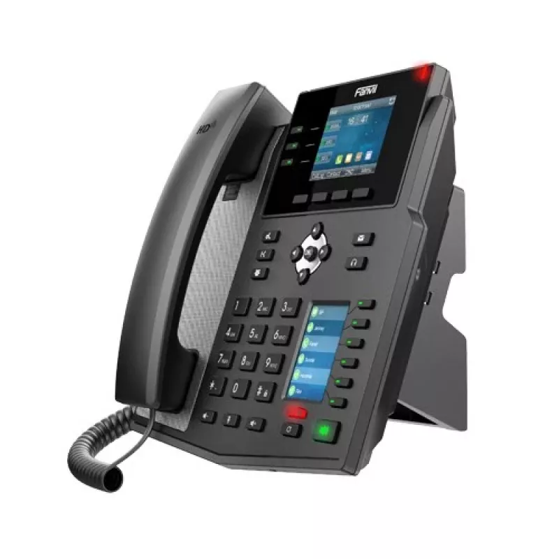 Teléfono IP Fanvil X4U negro 12 líneas LCD Wi-Fi con auricular alámbrico