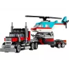 LEGO Creator 3-in-1 31146 Camión de plataforma con helicóptero
