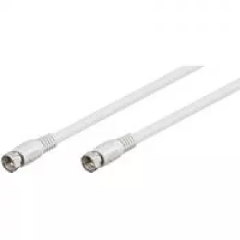 Wentronic Goobay cable de conexión SAT, 100% apantallado, blanco, 3,5 m - conector macho F conector macho F (27498)