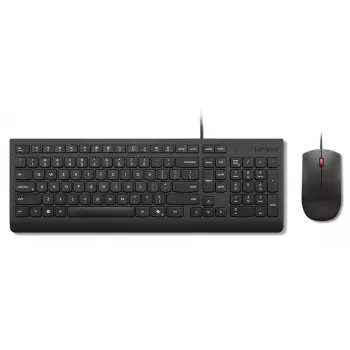 Conjunto de teclado y ratón con cable Lenovo Essential 4X31R64445 — Teclado de tamaño completo con cable USB y ratón USB con cable