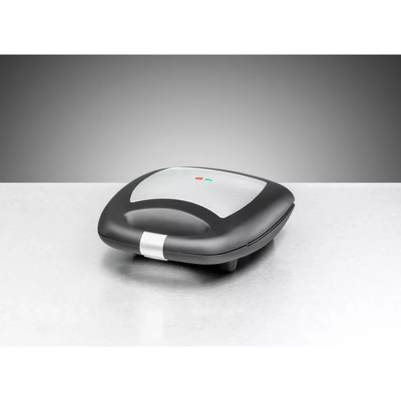 Sandwichera Rommelsbacher ST 1410 — 4 sándwiches, 1400 W, placas antiadherentes, negro/plata