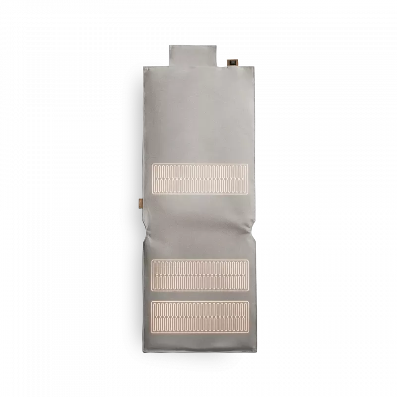 Cojín de asiento calefactable Duux Mellow DXLV60, 40 x 110 cm, 3 niveles de calor, para 1 persona, gris
