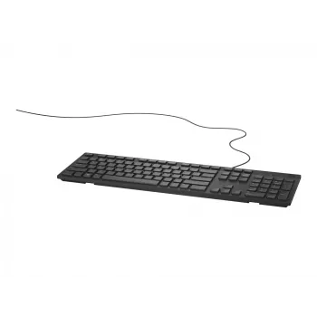 Teclado con cable de tamaño completo Dell KB216 — QWERTY distribución nórdica, negro, USB